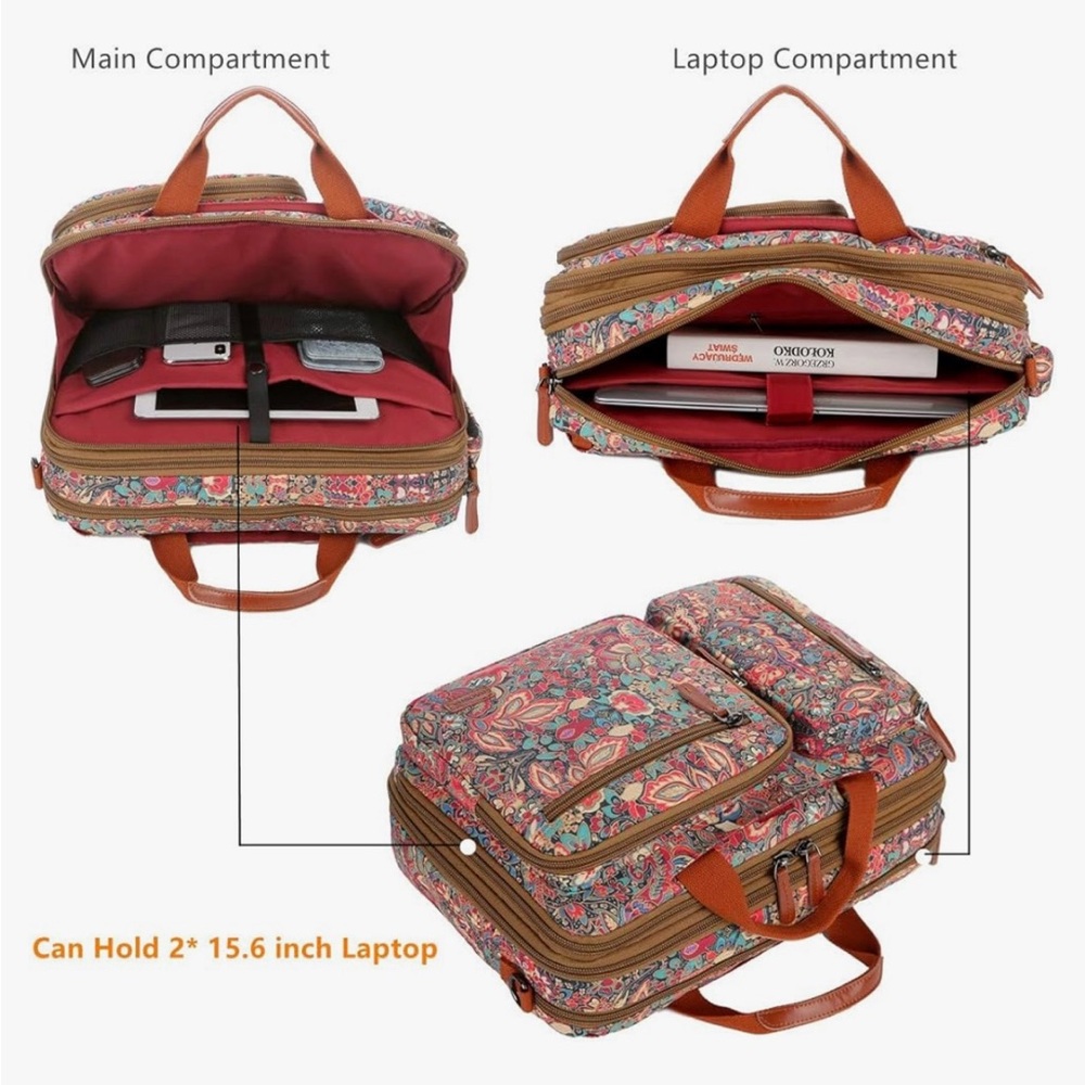 Convertible laptop backpack/briefcase.